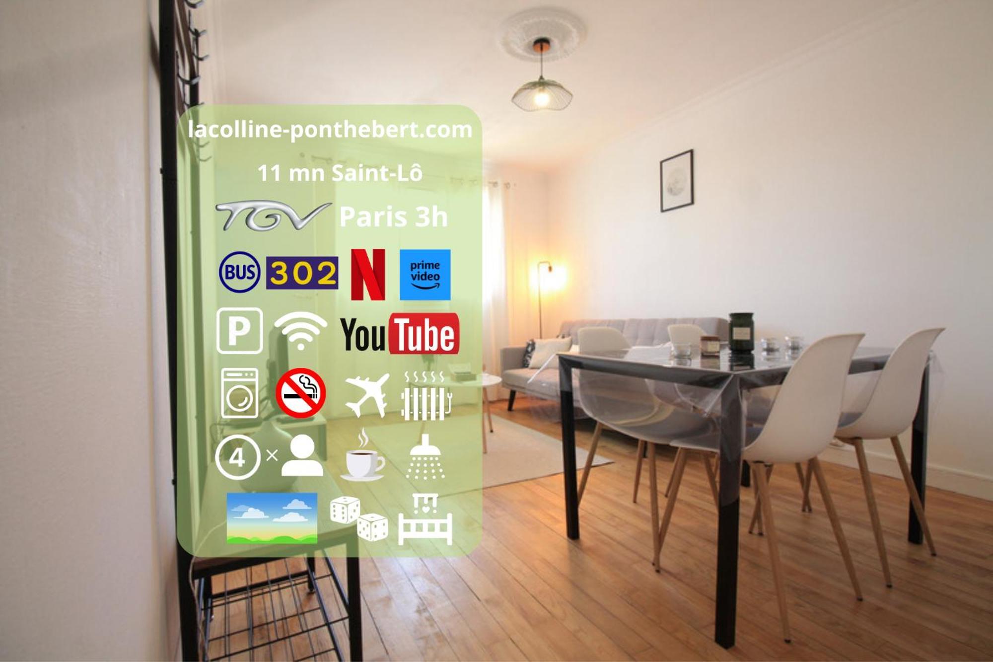 Lacolline-Ponthebert,Com - Appartement Entier Renove -Grand Parking Gratuit, Tout Equipe, Confortable, Netflix Et Amazon Prime Gratuits Et Illimites, Matelas Emma, Lave Linge, Vue Sur La Vallee, Rdc Екстериор снимка